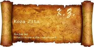 Koza Zita névjegykártya